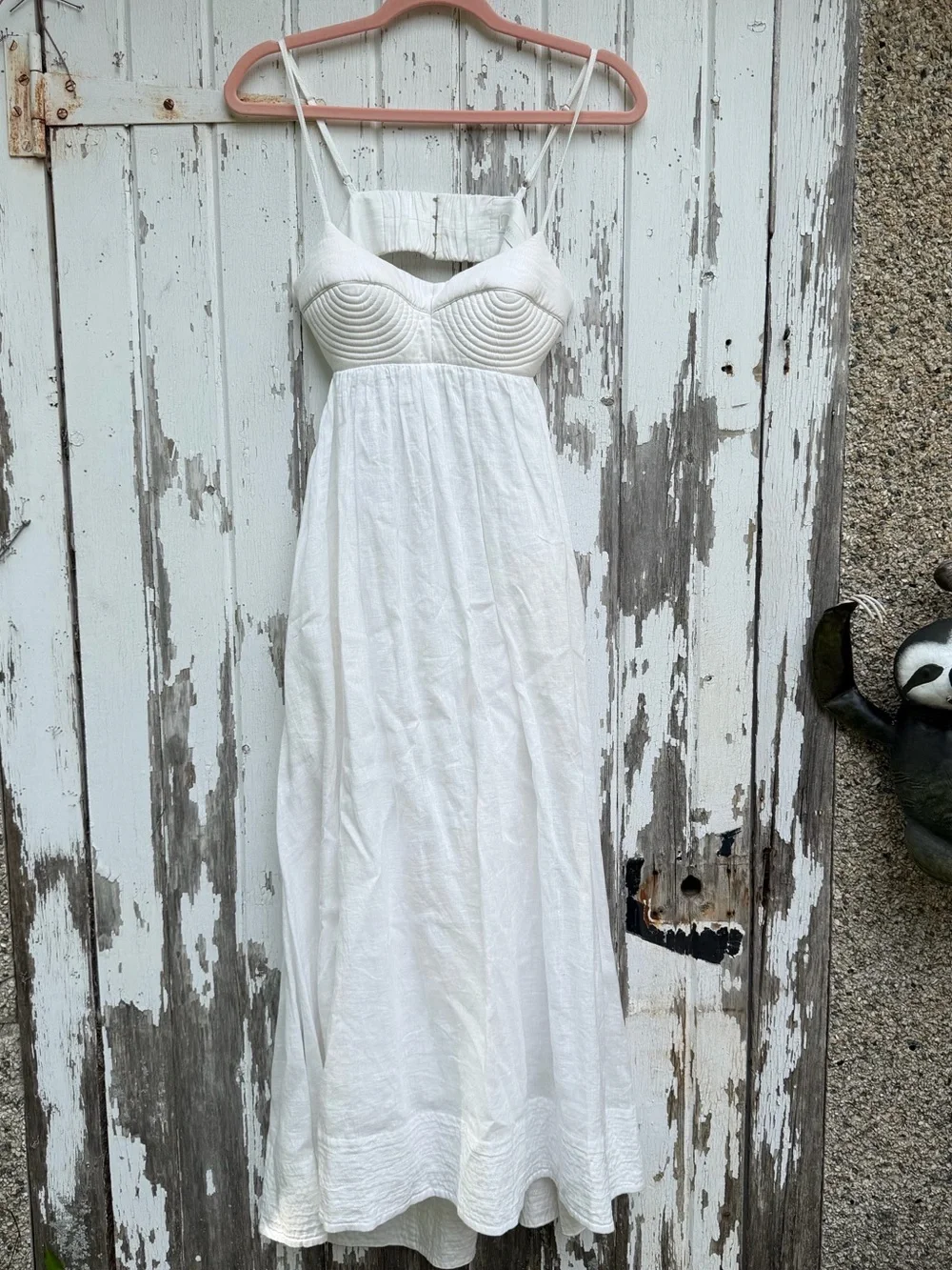 Zimmermann Rosa Bralette Dress 0 XS White Linen Midi - Picture 6 of 11